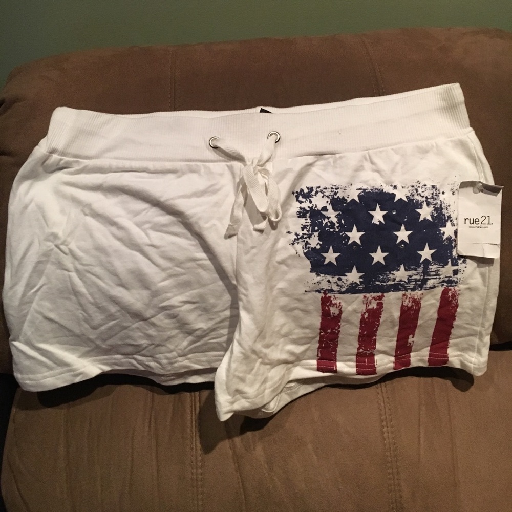 NWT american flag cotton shorts