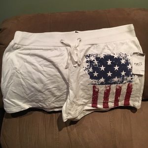 NWT american flag cotton shorts