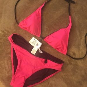 NWT Calvin Klein pink & black bikini