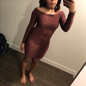 Burgundy off the shoulder dress
