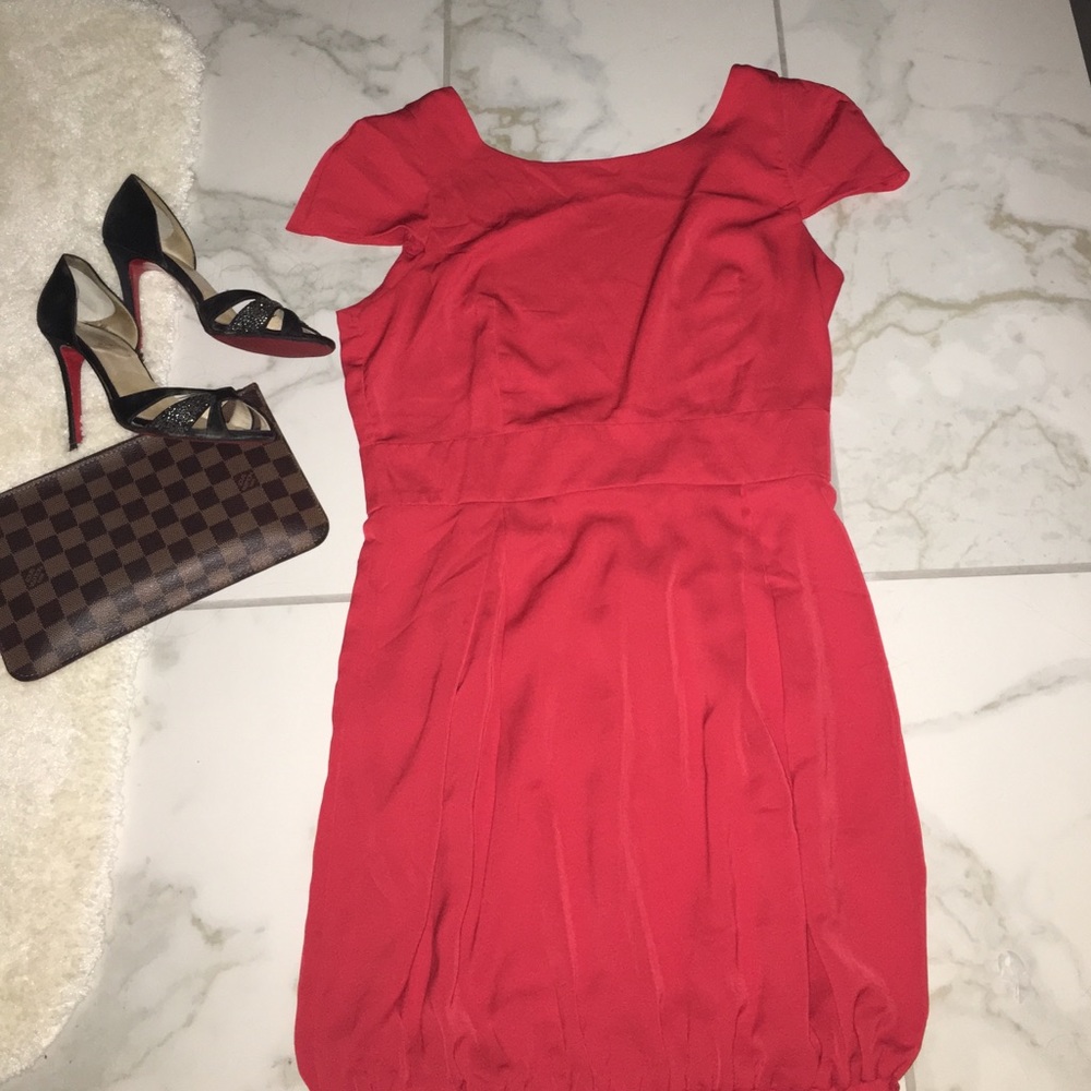 Short red dress