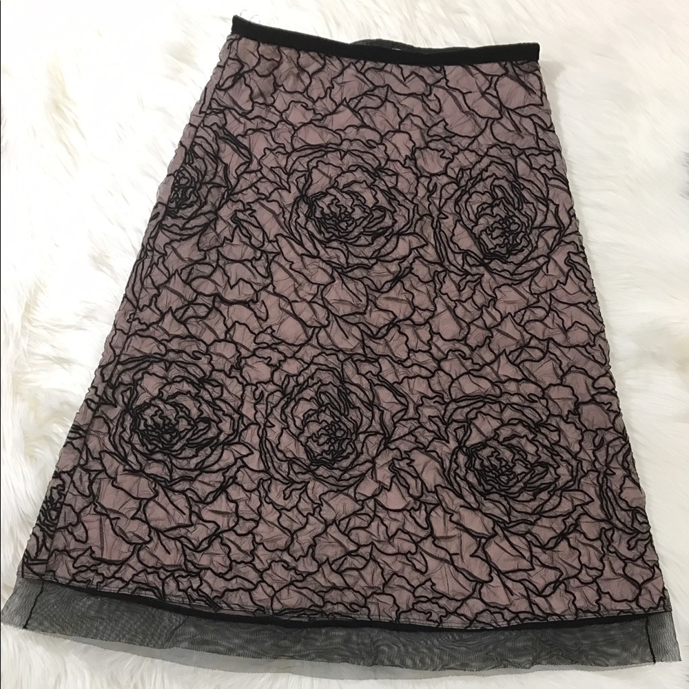 Anthropologie WestonWear A Line Skirt Black & Pink
