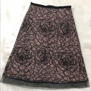 Anthropologie WestonWear A Line Skirt Black & Pink