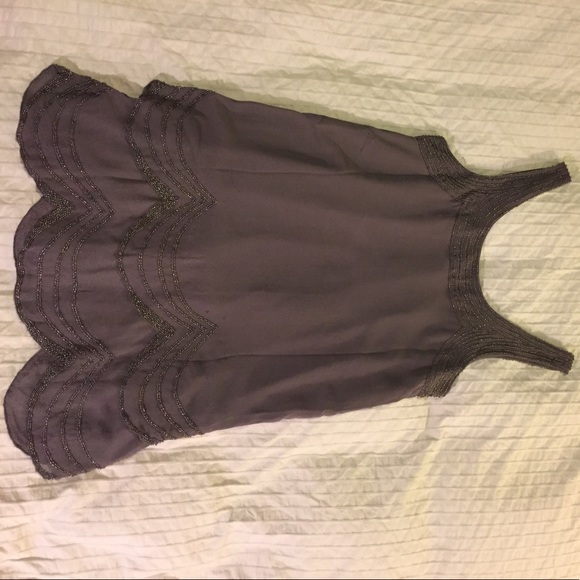 Grey Sequin Cocktail Dress - Picture 2 of 6