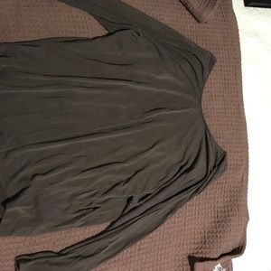 Dark taupe long sleeve shirt, size small