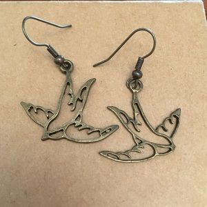 Sparrow bronze earrings