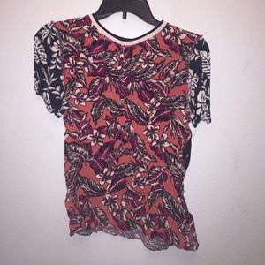 Hawaiian print Zara blouse