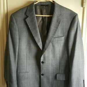 Jos A Bank Sport Coat Jacket Blazer Gray Sz 43R