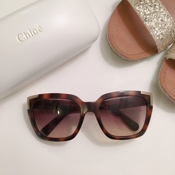 Chloe Accessories - Chloe Havana Tortoise Sunglasses
