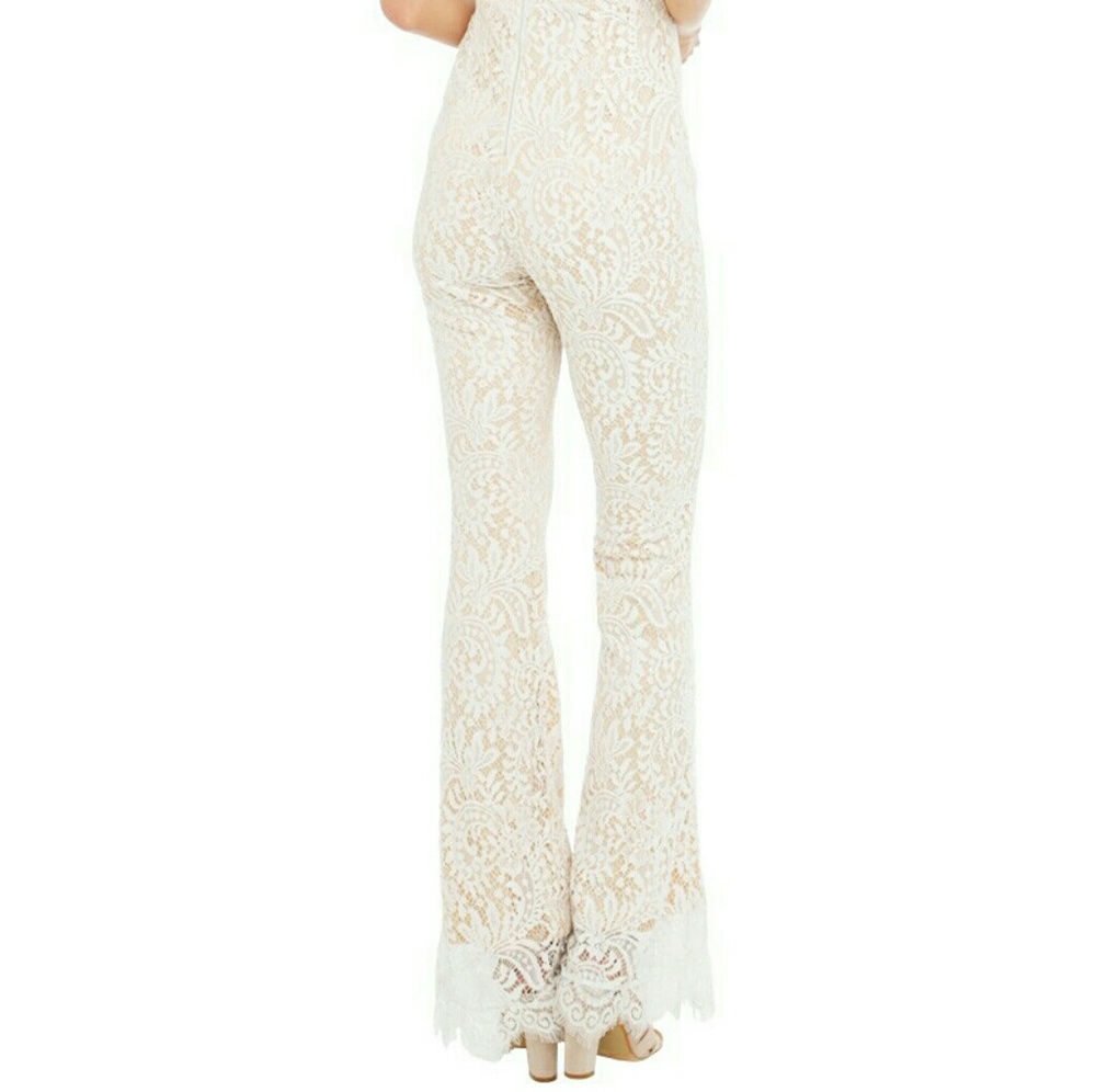 Lace Flared Hem Jumpsuit NWT