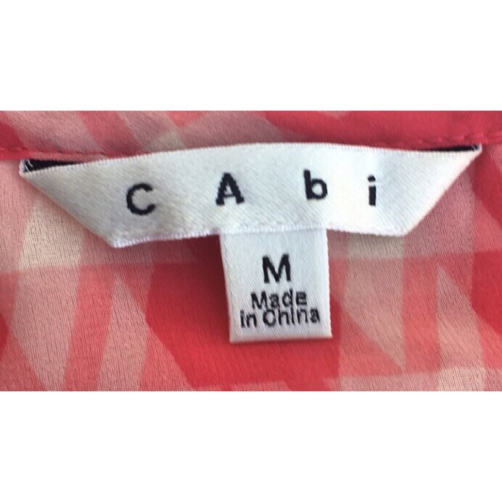 Pink and White CAbi Fashion Ruffle Tank - Picture 2 of 2