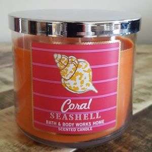 Bath & Body Works CORAL SEASHELL 3 WICK