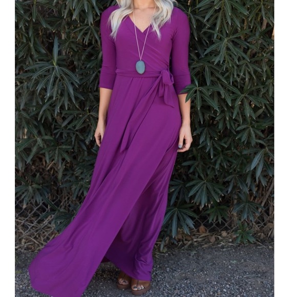 Dresses & Skirts - 🌟FLASH SALE🌟 Fuschia Wrap Maxi Dress