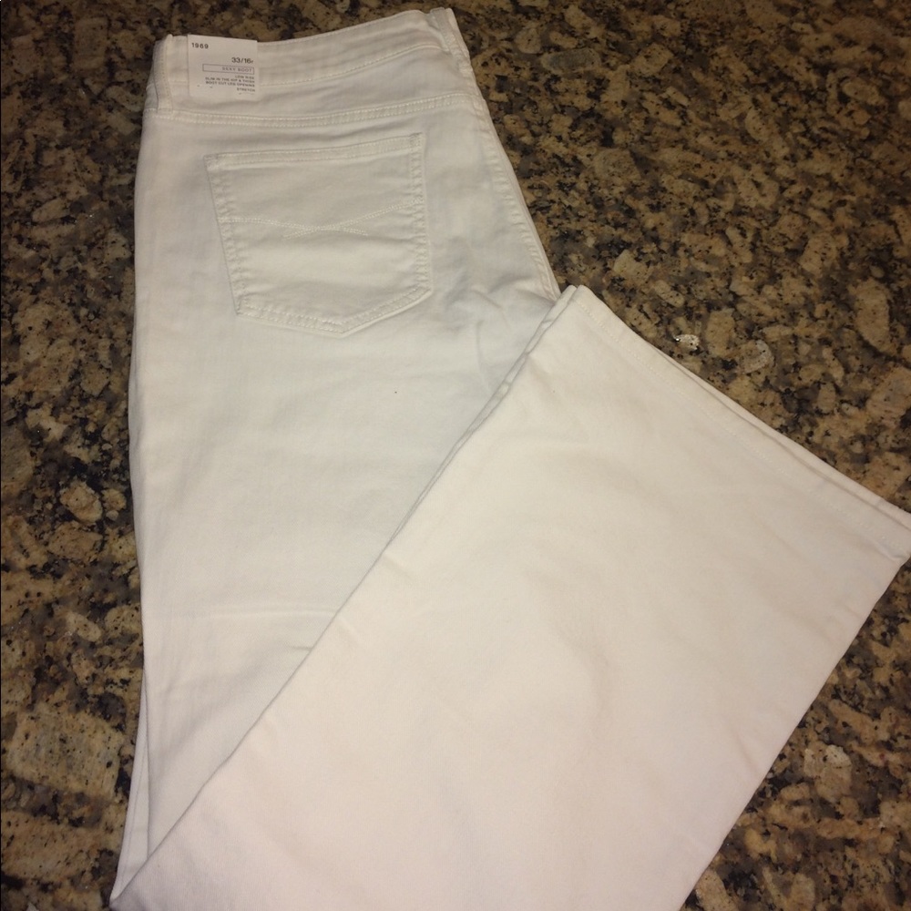 Gap white boot cut jeans