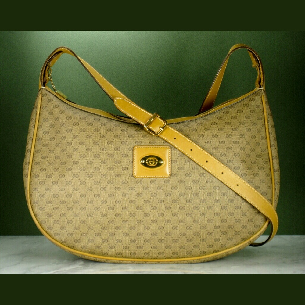 Gucci Leather and Canvas Crossbody Bag - Picture 2 of 4