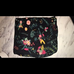 Lularoe OS leggings - flowers on black background