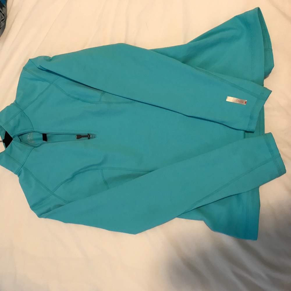 Zella women's quarter zip pull over, bright blue