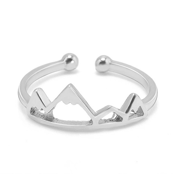 Mountain Range Cutout Adjustable Ring Gold Rose - Picture 4 of 4