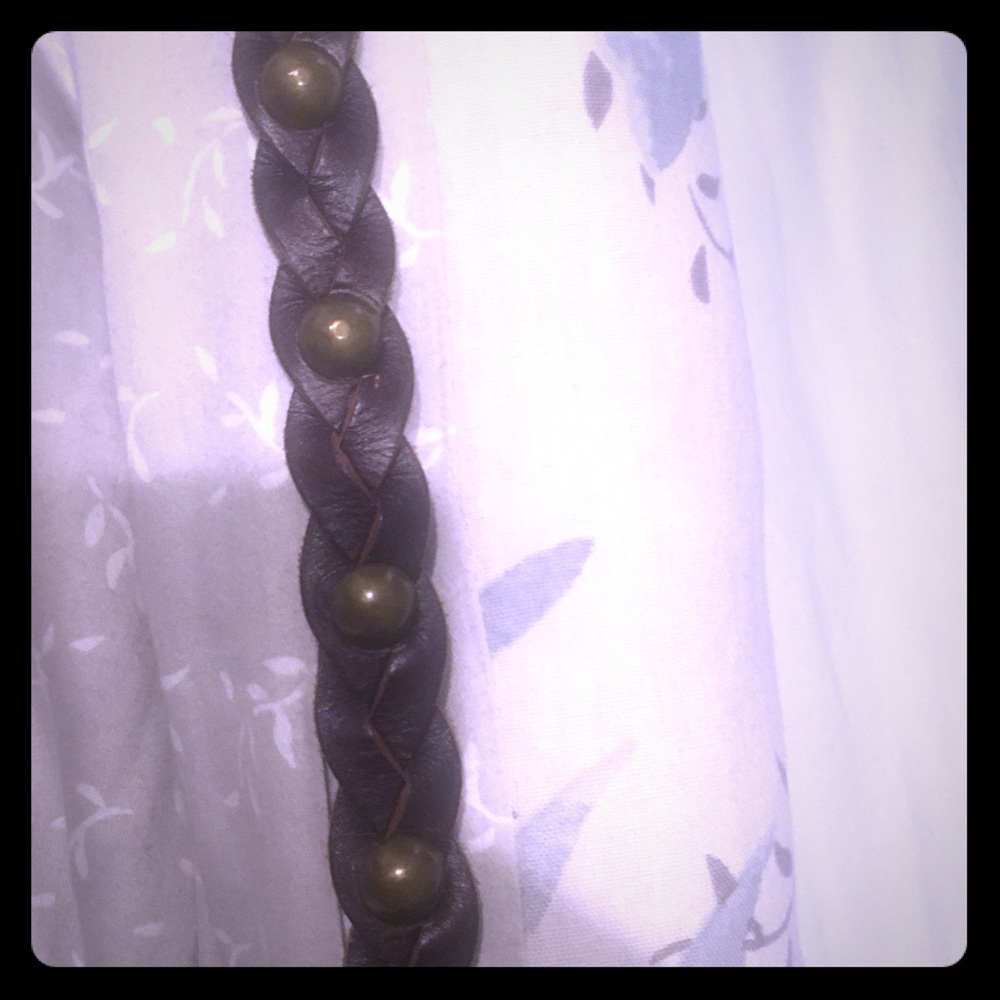 🌸 leather belt with double snap