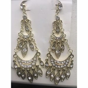 Gold Chandelier Dangle Earrings