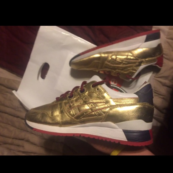 USA Gold Asics Gel lyte III size 9.5 - Picture 5 of 6