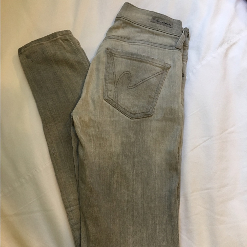 Citizen of Humanity stretchy LIGHT GRAY SKINNY