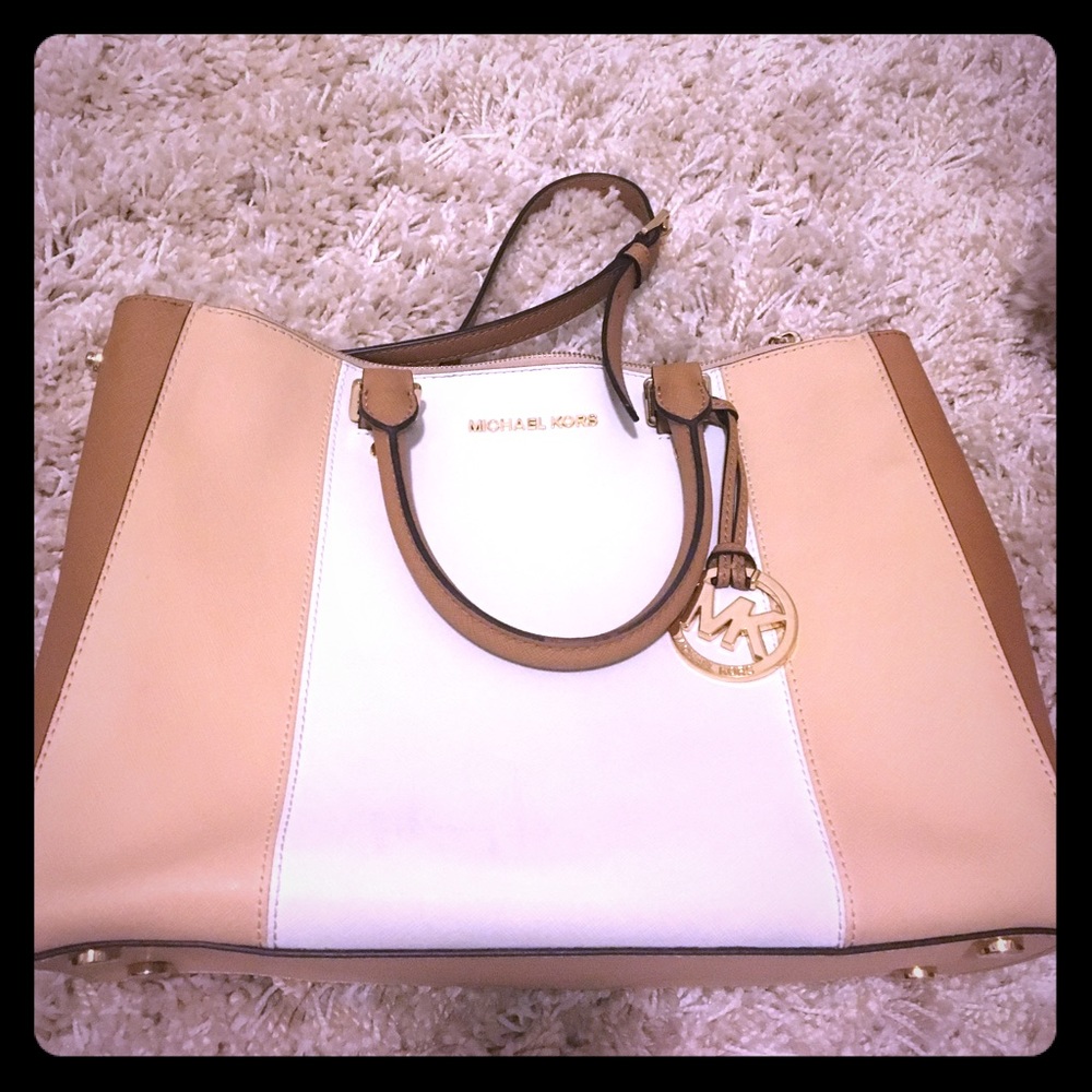 Michael Kors color block handbag.