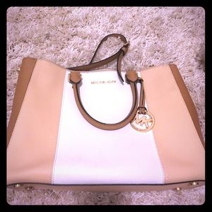 Michael Kors color block handbag.