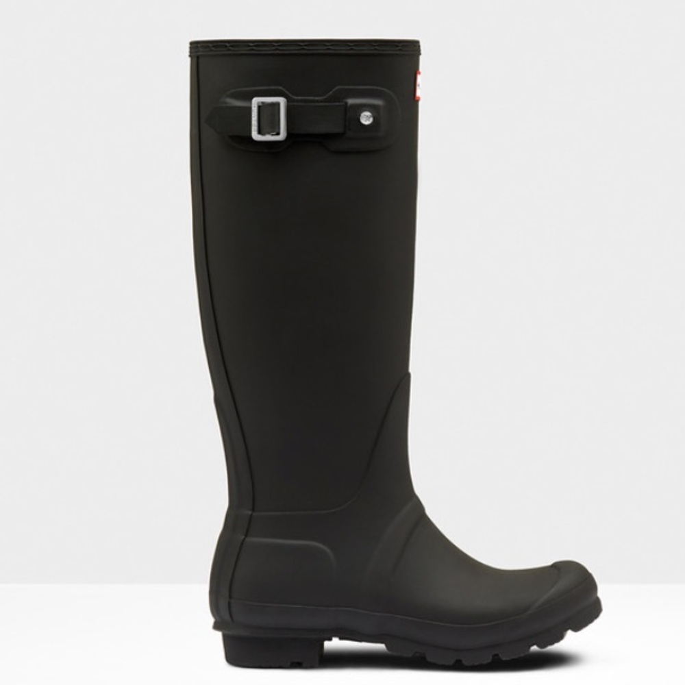 Hunter original talk matte black boots