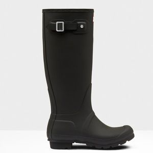 Hunter original talk matte black boots