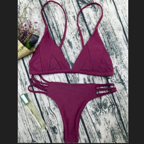 Other - LAST ONE!!! Maroon/plum 2 piece bikini set