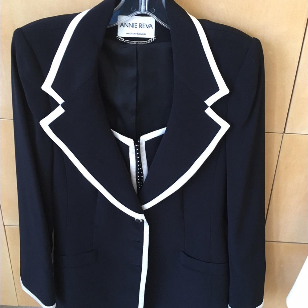 Annie Reva designer tuxedo silk suit