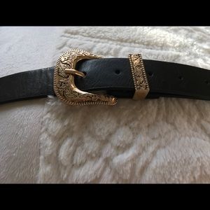 Black and gold belt