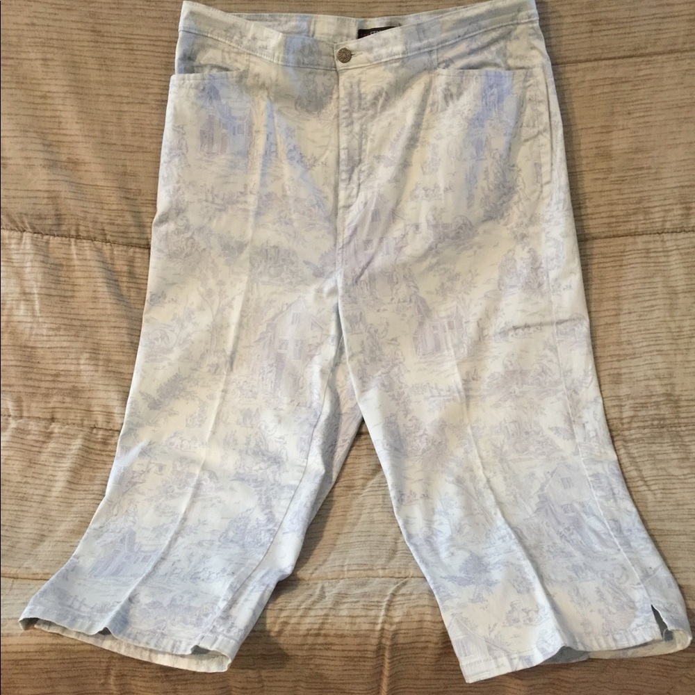 #379. 💝SALE💝 CAPRIS W/EARLY VILLAGE PRINT