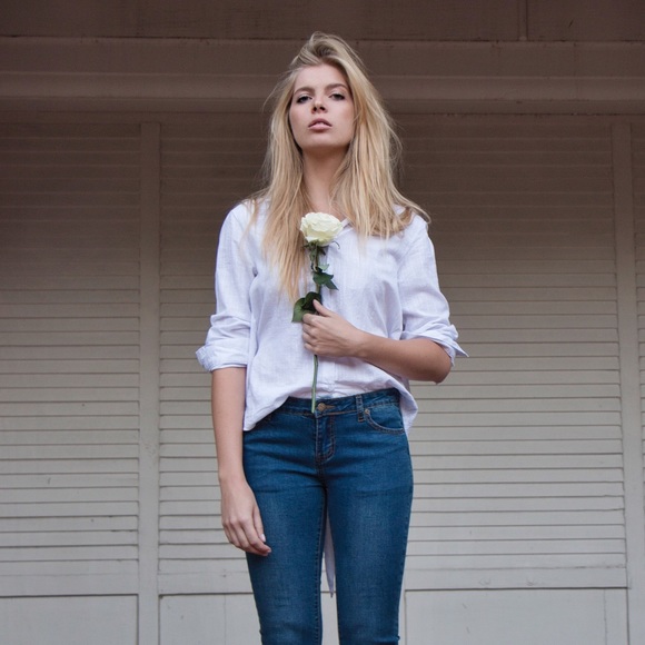 NEW! ☀️ this is happiness ☀️ linen shirt - Picture 3 of 5