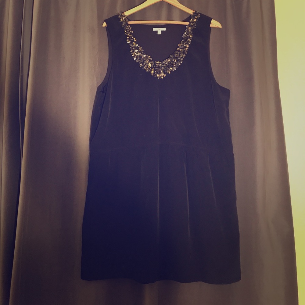 Gap black dress with gold sequin color