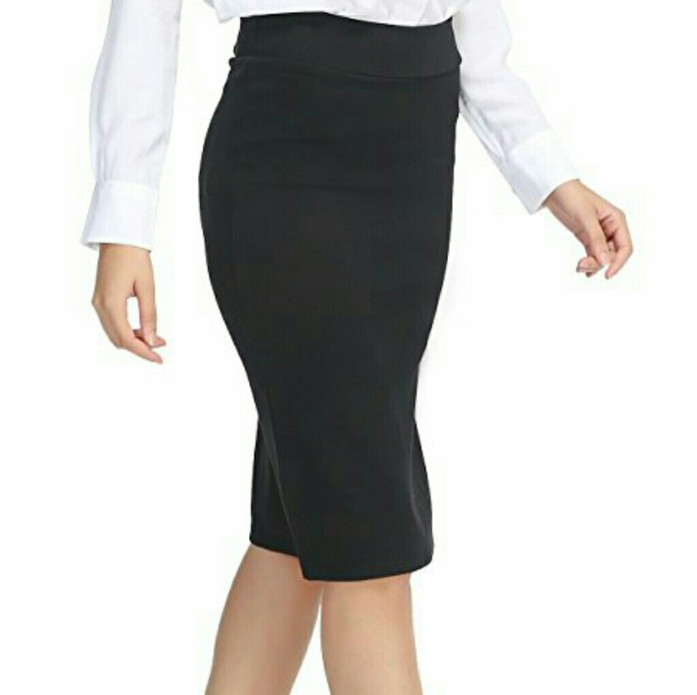 Elastic Waist Stretch Bodycon Midi Pencil