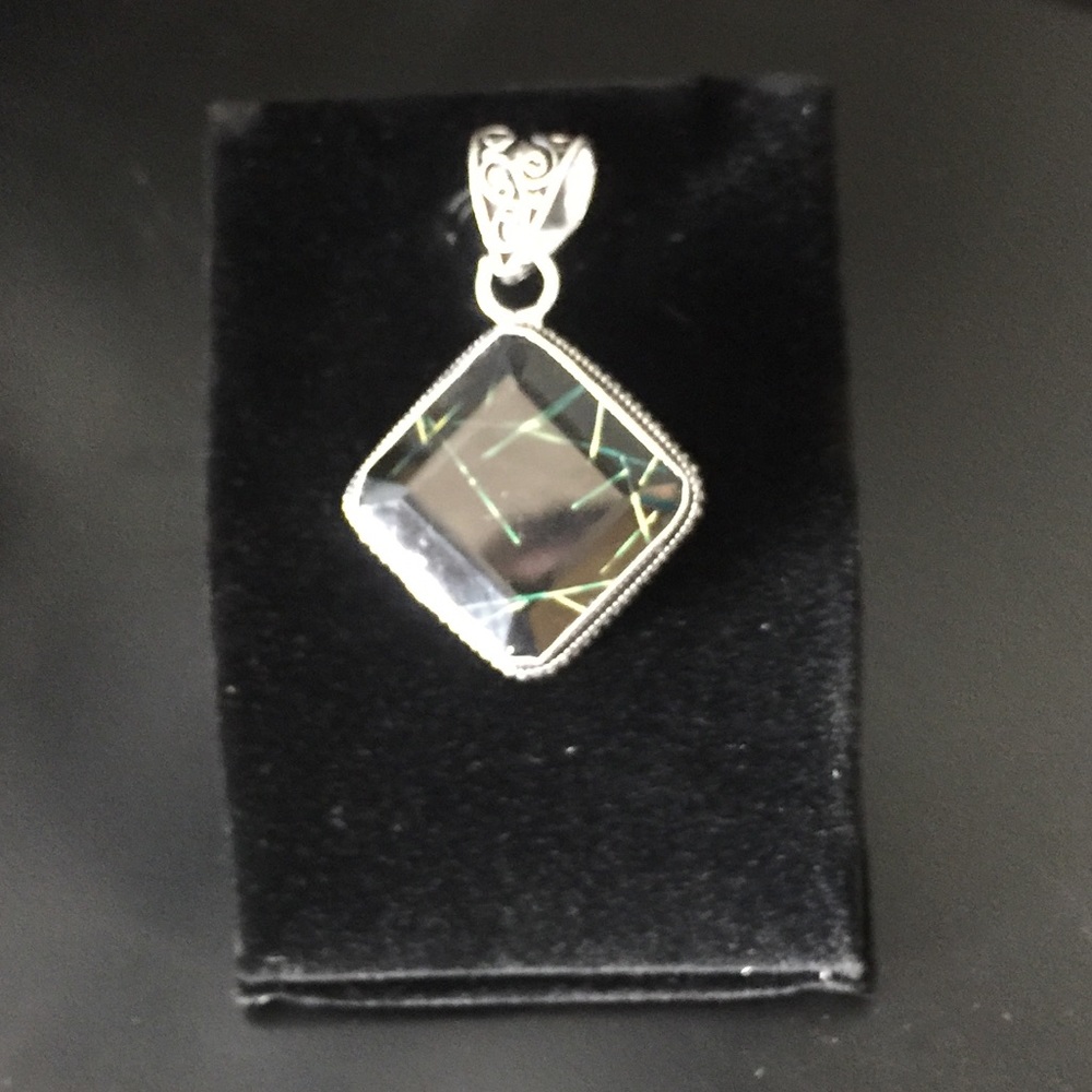 Genuine Tourmaline Sterling Pendant