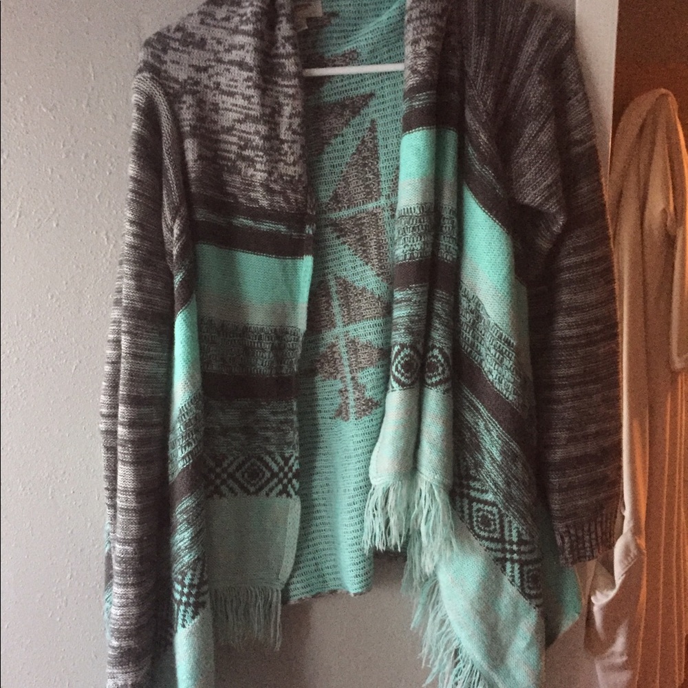 Arizona L cardigan with fringe