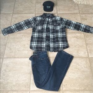 American eagle button up flannel
