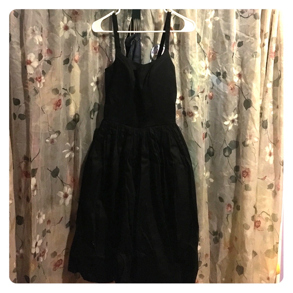 Pinup Girl Clothing Jenny Dress - Black Sateen