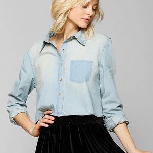BDG Cropped Chambray Shirt