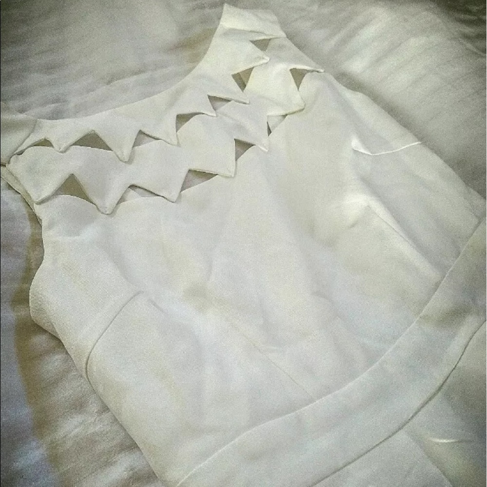 Lulus ivory skater flair cutout dress - Picture 4 of 6