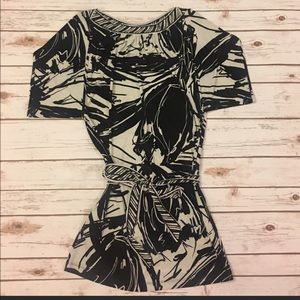 BCBG Black & White Dress