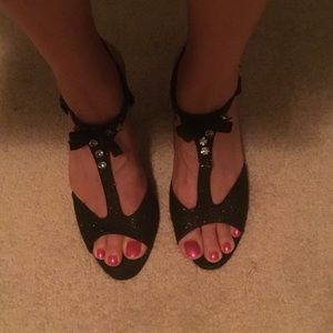 Bebe T- straps heels shoes