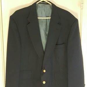 Stafford Navy Blue Blazer w/ Gold Buttons Sz 46S