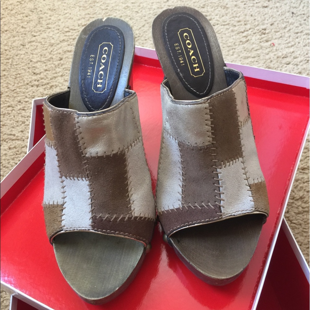 Multi-color patch Coach Clogs - Picture 2 of 4