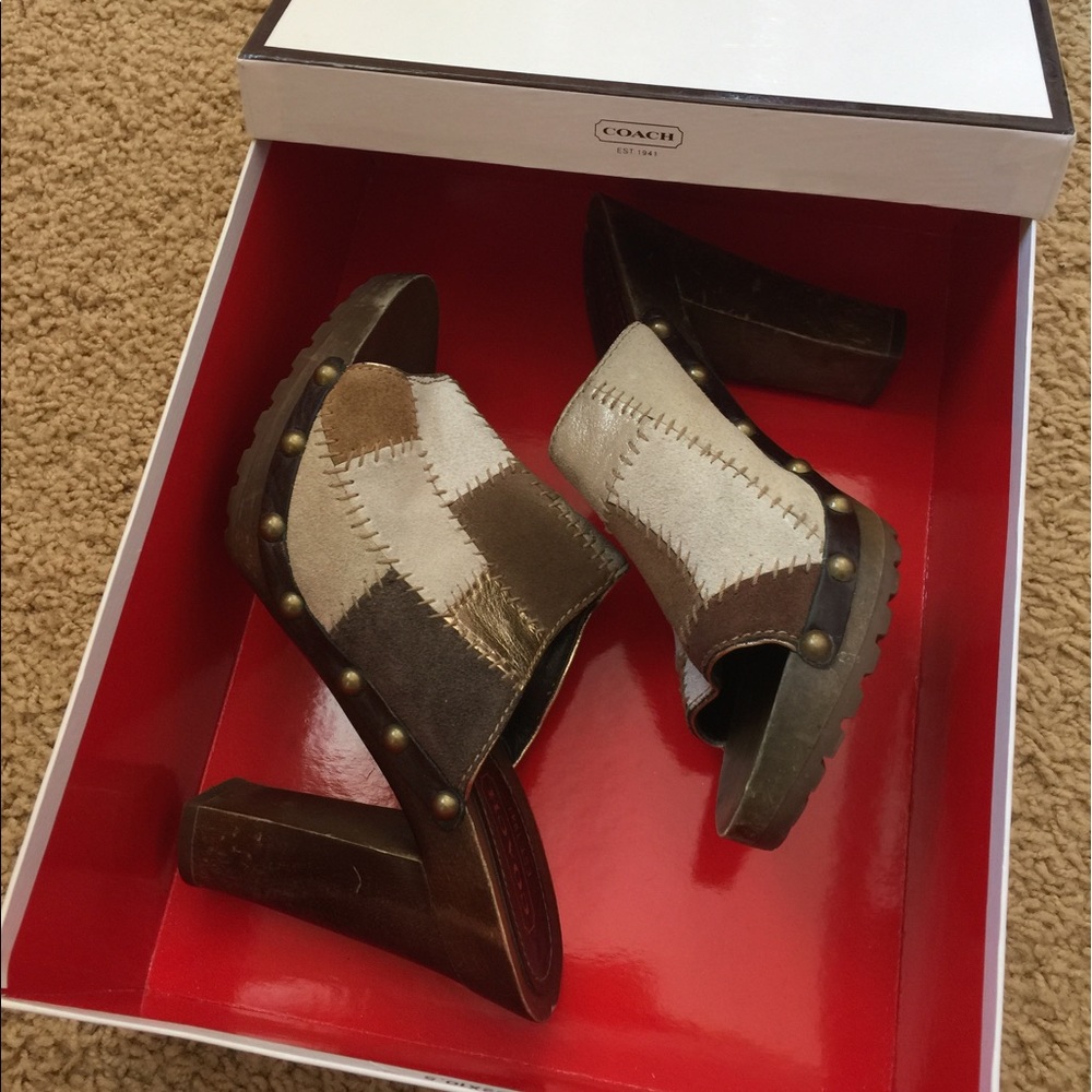 Multi-color patch Coach Clogs - Picture 4 of 4