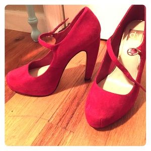 Dolce Vita Shoes - Dolce Vita Mary-Jane Heels in Red Suede RESERVED Dolce Vita Shoes - Dolce Vita Mary-Jane Heels in Red Suede RESERVED