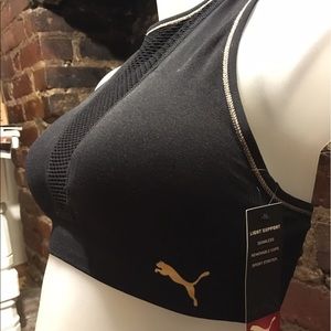 Black & Gold Puma Sports Bra NWT